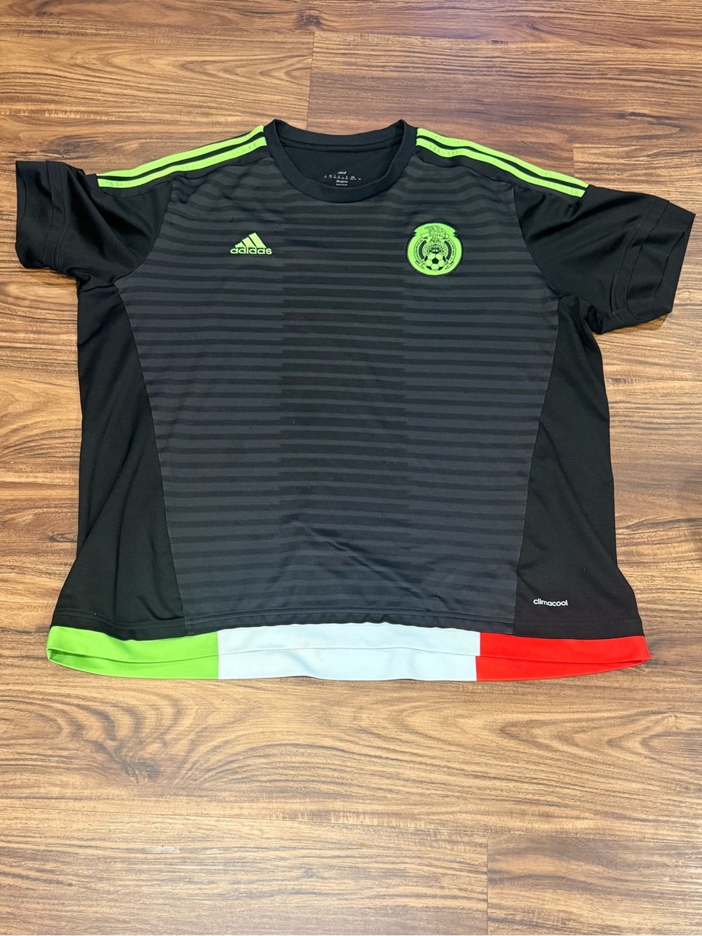 Adidas 2015-2016 Mexico National Team Men's Soccer Jersey Size 2XL Black Futbol